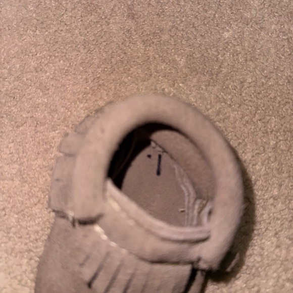 Freshly Picked Suede Baby Moccasins - Light Gray - Picture 3 of 3